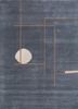 grey and black grey and black wool hand knotted Rug