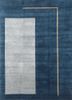 blue blue wool hand knotted Rug