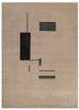  beige and brown wool hand knotted Rug