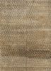 gold gold wool and silk hand knotted Rug