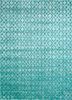  blue wool and silk hand knotted Rug