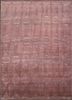 red and orange red and orange wool and silk hand knotted Rug