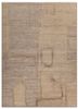 entropy beige and brown wool and silk hand knotted Rug - HeadShot entropy beige and brown wool and silk hand knotted Rug - HeadShot