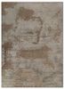  beige and brown wool and bamboo silk hand knotted Rug