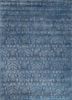 far east blue wool and bamboo silk hand knotted Rug - HeadShot