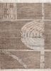 aprezo beige and brown wool and bamboo silk hand knotted Rug - HeadShot