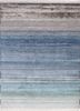 azalea blue wool and bamboo silk hand knotted Rug - HeadShot