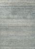 blue blue wool hand knotted Rug