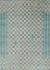 blythe blue wool hand knotted Rug - HeadShot