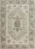 thyme beige and brown wool hand knotted Rug - HeadShot