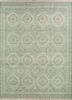 green wool hand knotted Rug