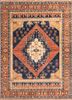 erbe blue wool hand knotted Rug - HeadShot erbe blue wool hand knotted Rug - HeadShot
