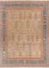 erbe beige and brown wool hand knotted Rug - HeadShot erbe beige and brown wool hand knotted Rug - HeadShot