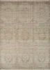 green green wool hand knotted Rug