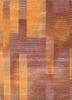 blythe red and orange wool hand knotted Rug - HeadShot