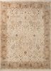 far east beige and brown wool hand knotted Rug - HeadShot