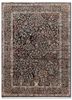 aurora blue wool and silk hand knotted Rug - HeadShot