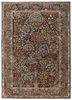 aurora grey and black wool and silk hand knotted Rug - HeadShot aurora grey and black wool and silk hand knotted Rug - HeadShot