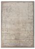 entropy ivory wool and silk hand knotted Rug - HeadShot