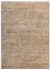  ivory wool and silk hand knotted Rug