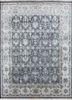 cyanna grey and black wool and silk hand knotted Rug - HeadShot cyanna grey and black wool and silk hand knotted Rug - HeadShot