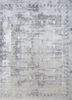 far east ivory wool and silk hand knotted Rug - HeadShot