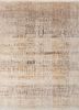 entropy ivory wool and silk hand knotted Rug - HeadShot