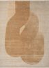 beige and brown beige and brown wool and silk hand knotted Rug