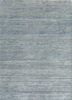  blue wool and silk hand knotted Rug