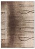 entropy ivory wool and silk hand knotted Rug - HeadShot