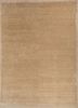  beige and brown bamboo silk hand knotted Rug