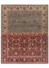 playing with tradition red and orange wool and silk hand knotted Rug - HeadShot playing with tradition red and orange wool and silk hand knotted Rug - HeadShot