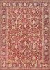 playing with tradition red and orange wool and silk hand knotted Rug - HeadShot playing with tradition red and orange wool and silk hand knotted Rug - HeadShot