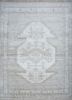 thyme grey and black wool hand knotted Rug - HeadShot