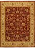  red and orange silk hand knotted Rug
