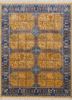 gold gold silk hand knotted Rug