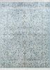 blue blue silk hand knotted Rug