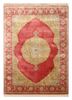 red and orange red and orange silk hand knotted Rug