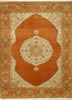 gulmarg red and orange silk hand knotted Rug - HeadShot gulmarg red and orange silk hand knotted Rug - HeadShot