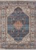blue blue afghan wool hand knotted Rug