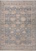 blue blue wool hand knotted Rug
