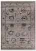 someplace in time grey and black afghan wool hand knotted Rug - HeadShot