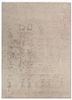 far east grey and black wool and silk hand knotted Rug - HeadShot
