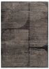 grey and black grey and black wool and silk hand knotted Rug