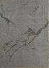 grey and black grey and black wool and silk hand knotted Rug