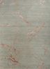 green green wool and silk hand knotted Rug