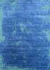 blue blue silk hand knotted Rug