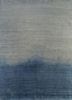 grey and black grey and black wool and silk hand knotted Rug