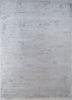 urban pause by kavi grey and black wool and silk hand knotted Rug - HeadShot