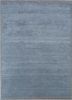  blue wool and silk hand knotted Rug